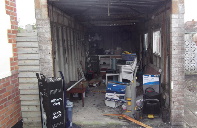 Before: garage clearance